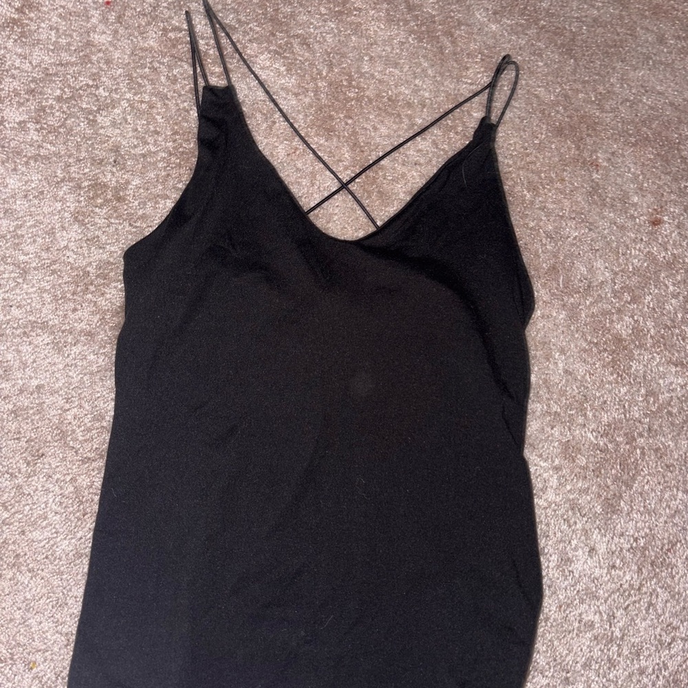 Gaze Black Crisscross Camisole